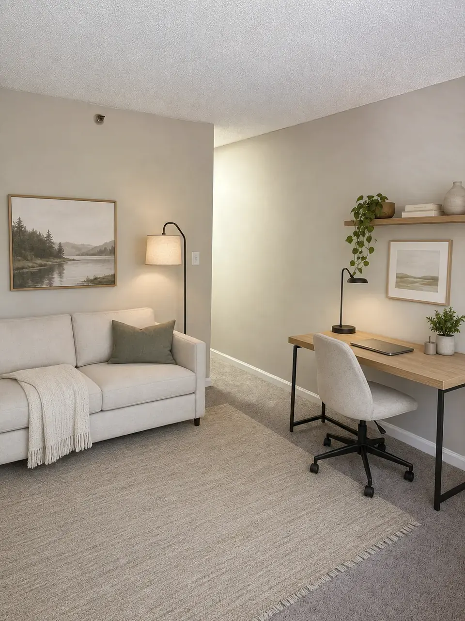 Third bedroom set up as an office